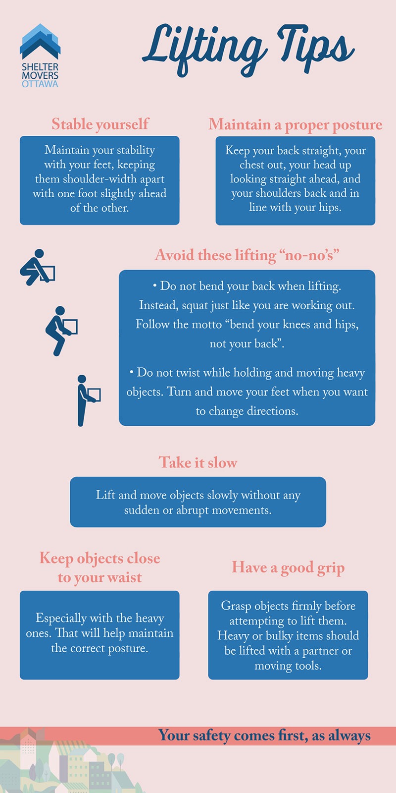 Infographic - Moving and Lifting Tips - Shelter Movers