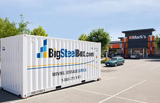 BigSteelBox storage container at retail location